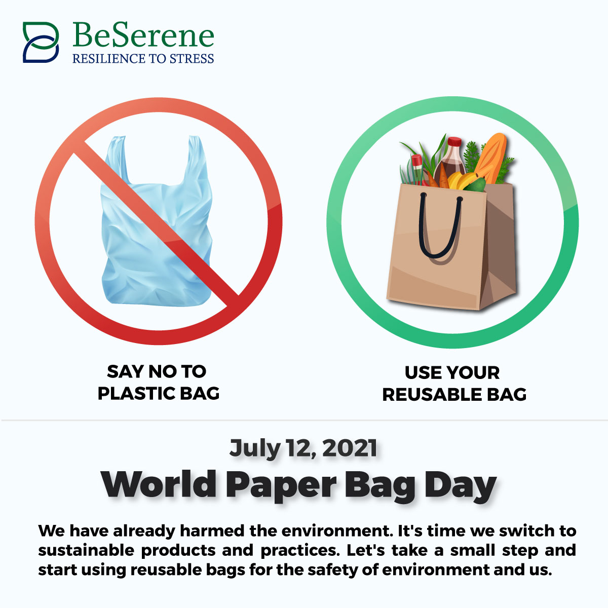 BeSereneApp's tweet photo. We have already harmed the #environment. It's time we switch to sustainable products and practices. Let's take a small step and start using #ReusableBags for the safety of #environment and us. 

Your Health Buddy "BeSerene" 
Download App Now-https://t.co/lUyGj8zO1s https://t.co/eAesSTxbZy