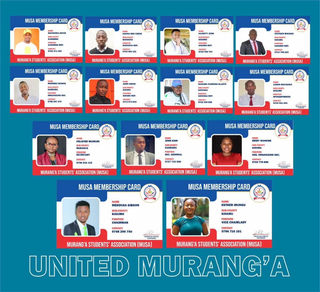 MurangaMusa's tweet photo. Musa ni kusema na kutenda. Our core objective is to ensure Muranga comrades interests are taken into consideration. 
We are today and the future.
#Tumeamua https://t.co/dlq4GXR9fM