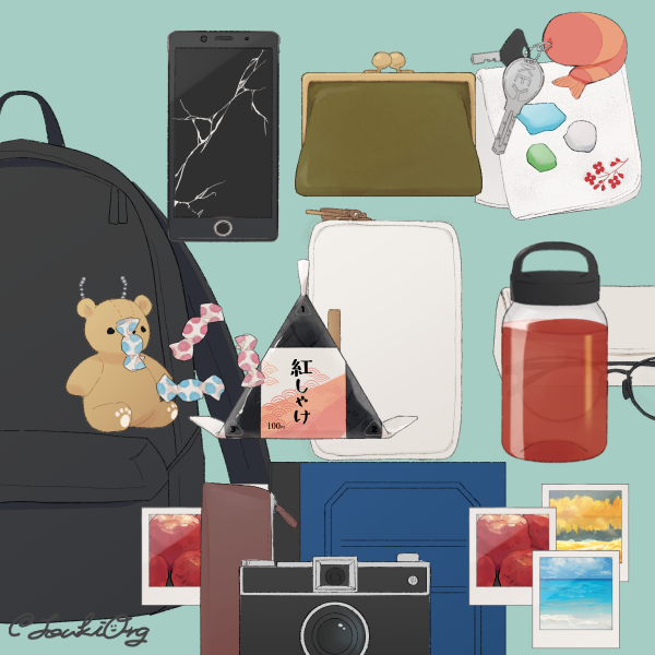 カバンの中身のtwitterイラスト検索結果