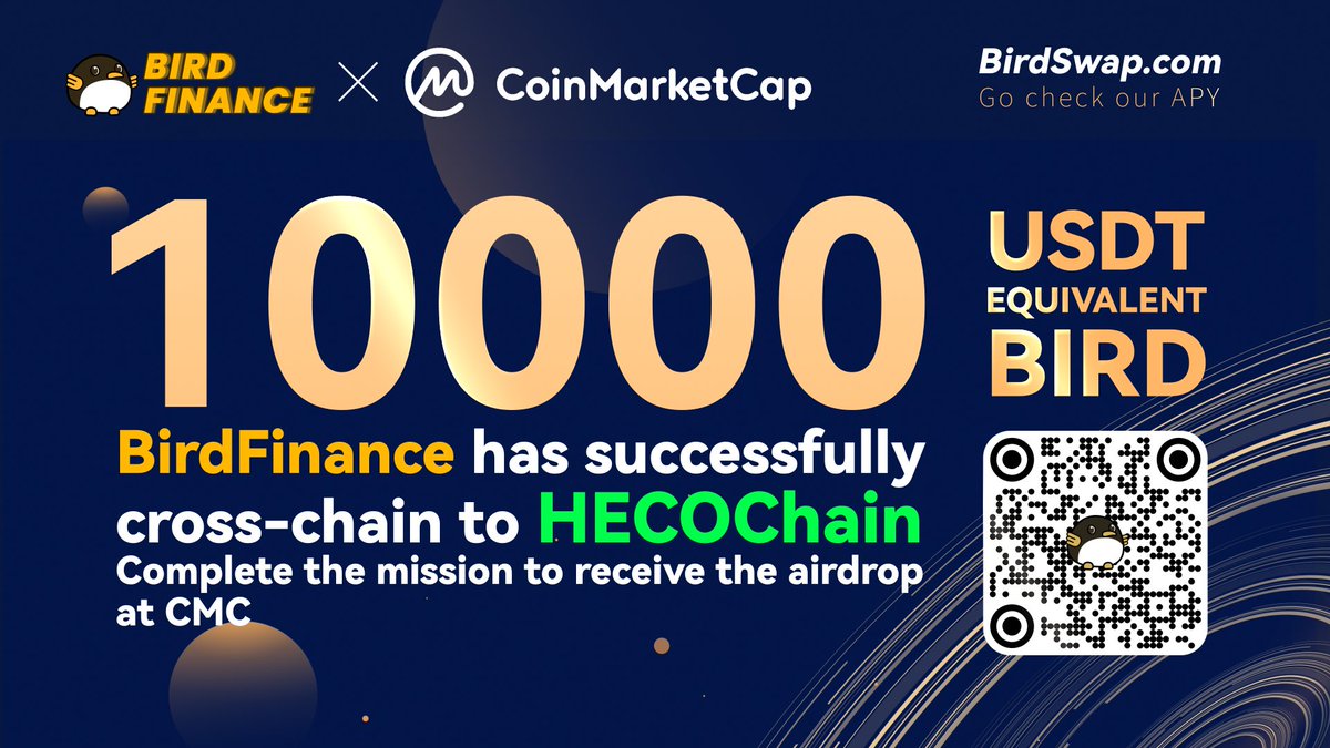Bird Finance (@bird_aggregator) on Twitter photo Bird x CoinMarketCap $10000 Bird #Airdrop event!🐤
Rule:
1.Add Bird to your CoinMarketCap watchlist: coinmarketcap.com/currencies/bir…
2.Join Bird Telegram Group
t.me/BirdFinanceGlo…
3.Follow <a href="/bird_aggregator/">Bird Finance</a>
4.Follow <a href="/CoinMarketCap/">CoinMarketCap</a>
5.RT
#BirdFinance Bird x CoinMarketCap $10000 Bird #Airdrop event!🐤
Rule:
1.Add Bird to your CoinMarketCap watchlist: coinmarketcap.com/currencies/bir…
2.Join Bird Telegram Group
t.me/BirdFinanceGlo…
3.Follow <a href="/bird_aggregator/">Bird Finance</a>
4.Follow <a href="/CoinMarketCap/">CoinMarketCap</a>
5.RT
#BirdFinance