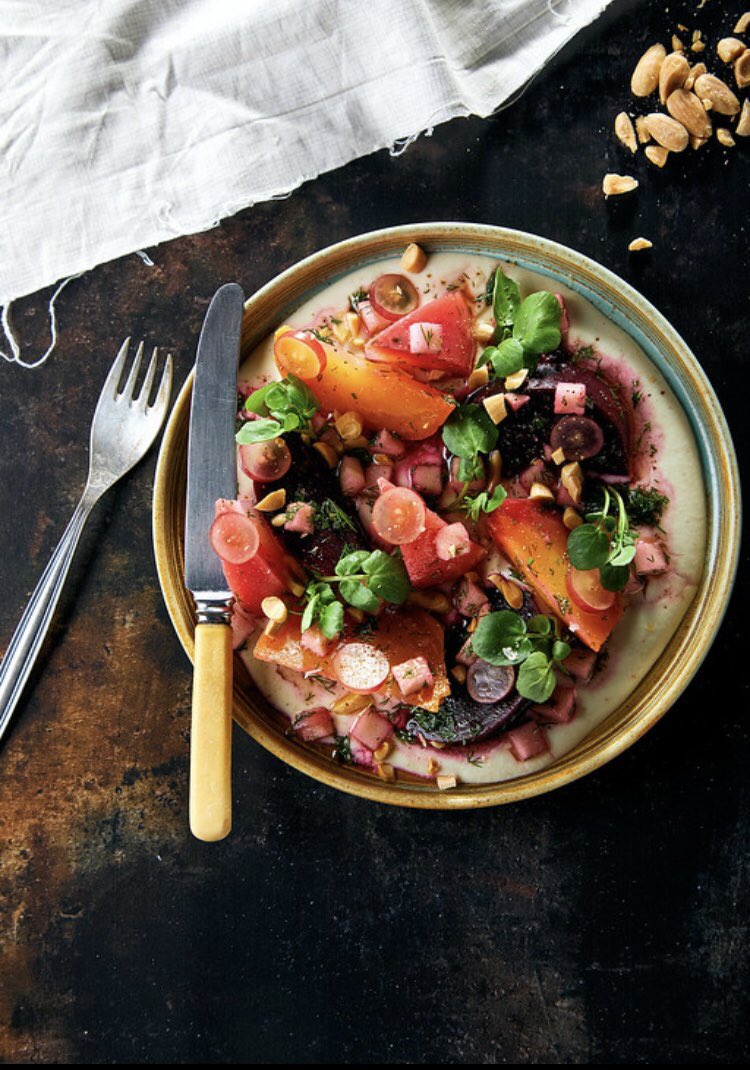 DISH OF THE WEEK!
Our delicious beetroot salad! 

Served with ajo blanco, almonds &amp; dill vinaigrette

Fancy trying this tasty summer starter? Book your table now