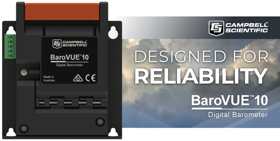 campbellsci_eu's tweet photo. Measure barometric pressure with accuracy and reliability. The #BaroVUE10 uses an innovative, multi-element design to help ensure long-term reliability and excellent measurement accuracy. Learn more at https://t.co/hb0yHaFyJI. #WhenMeasurementsMatter #CampbellSci #barometer https://t.co/ogF33KeAsc
