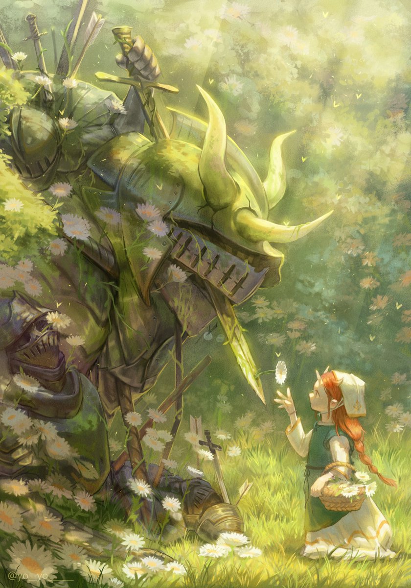 Yo__yo______'s tweet image. .
#cspcontest28 
「新生 Rebirth」
App:Photoshop
.
The flowers in the painting are daisies, meaning innocence, hope and new beginnings 🌼

Painting this was tiring but really fun at the same time!
Thank you Clip for holding this event!

*A repost from my Instagram*