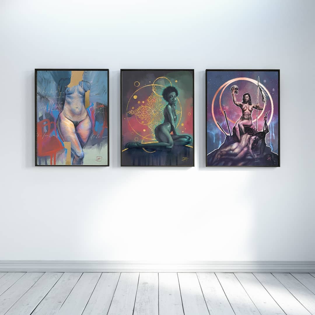 New digital artworks by Shane Drever are now available at Interstellar

Artworks (Left to Right) -
1. Disarray
2. Regal
3. The Sirens
Price based on the size of print

Send us a DM or contact us at info.artinterstellar@gmail.com