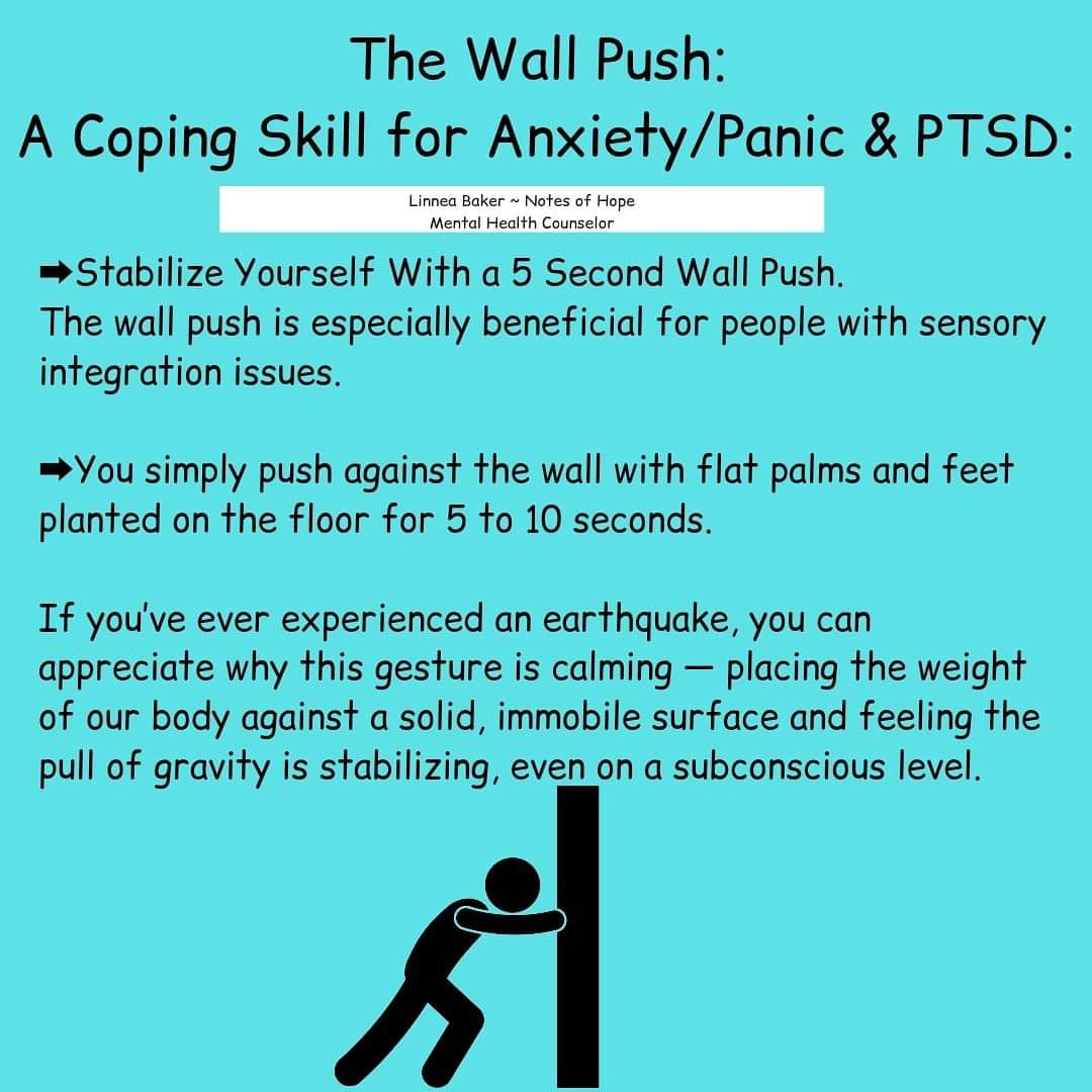 LinneaMBaker's tweet photo. This is a great coping skill for anxiety, panic, ptsd and dissociation. You are not alone. You matter. @LinneaMBaker #notesofhope #therapistthoughts #dbt #copingskills #mentalhealth #selfsoothing #nervoussystem https://t.co/hAnZrejqRi