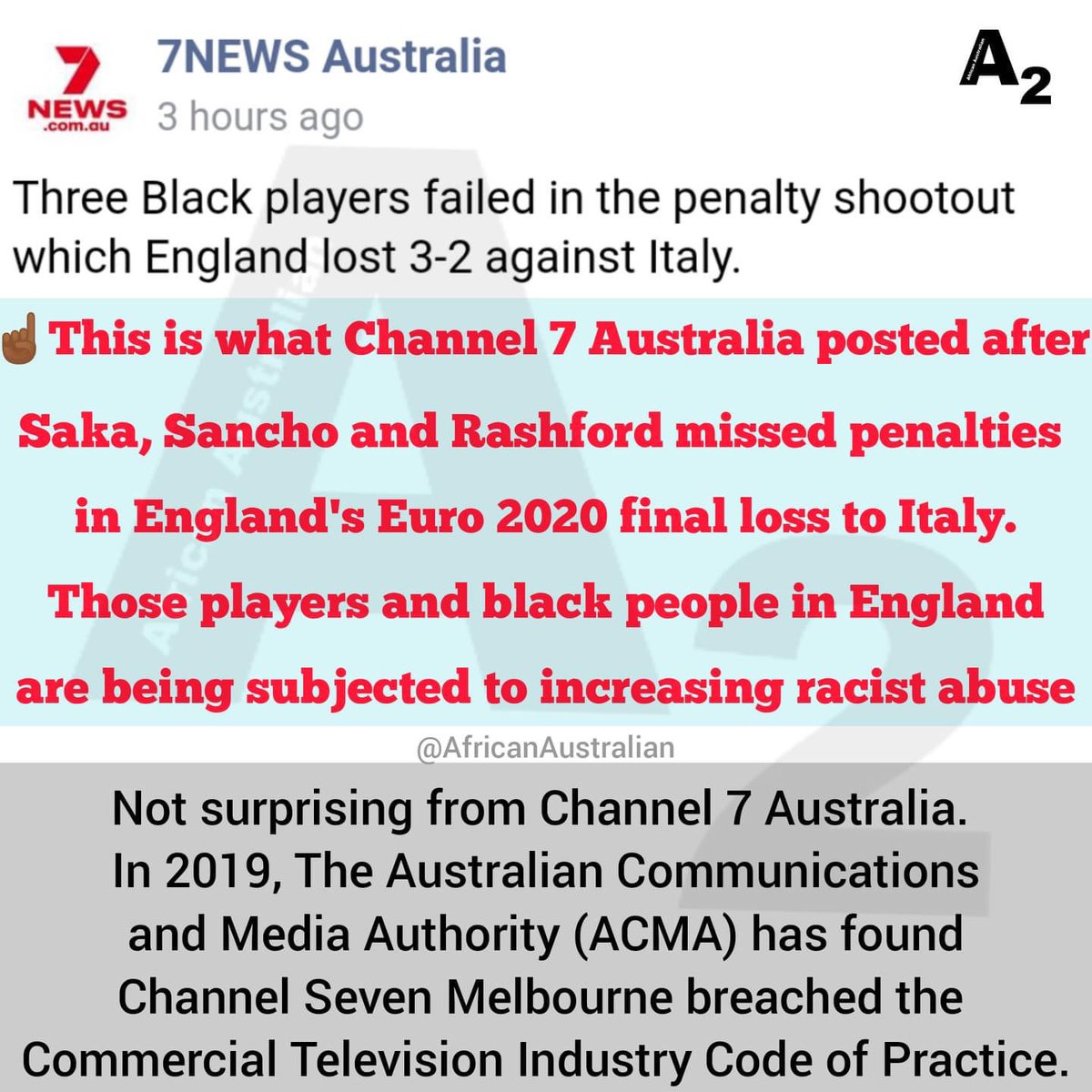 AnyierA's tweet image. #Digusting #racist @7NewsAustralia Put up this disgusting headline, quickly change it after being called out and offer no apology. You could apologise, at least instead of being sneaky! 7News at it again! #7NewsAustralia