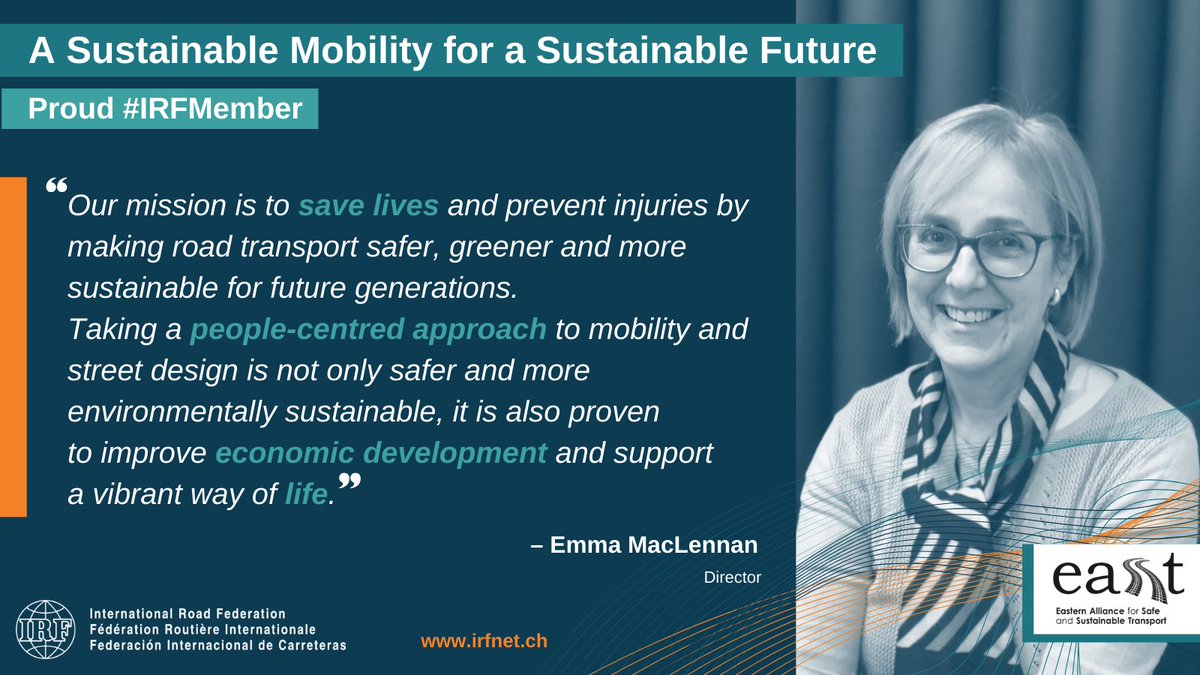 This week we would like you to meet <a href="/EASSTransport/">EASST</a>, #IRFMember. 

EASST’s mission is to save lives and prevent injuries by making road transport #safer, #greener and more #sustainable for #future generations. 
 
Learn more 👉 easst.co.uk