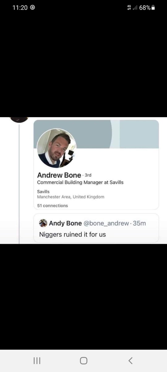 GillianHiggin's tweet photo. @Savills 
Is this the image you want for your organisation? Take action and stop this hatred. https://t.co/LuGJNrxvKx
