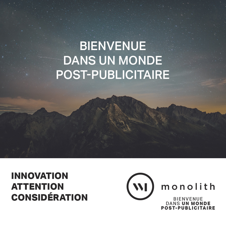 <a href="/Monolithpartner/">Monolithpartners</a> vous accompagne dans un #monde #postpublicitaire ou comment créer de l'#attention avec des #contenus des #formats engageants #digital #innovation #engagement #influence2021