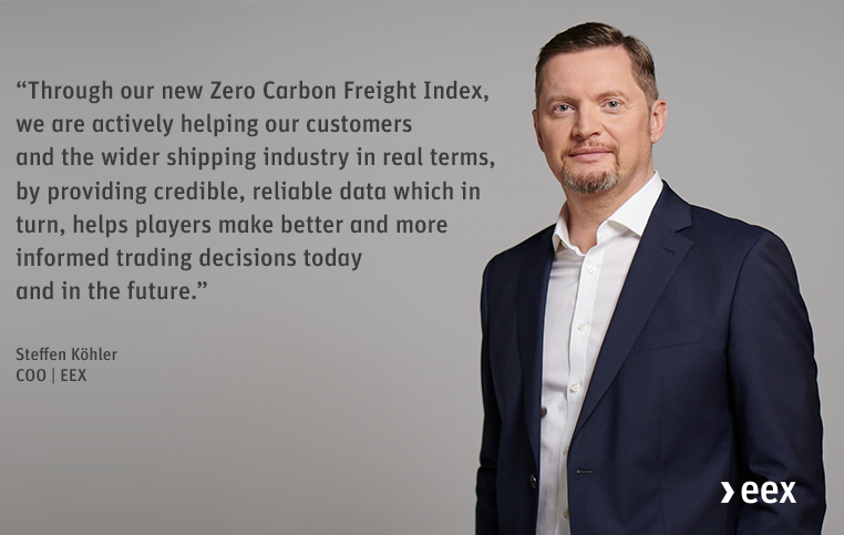 eexgroup's tweet photo. #EEX has today launched its new Zero Carbon Freight Index (#ZCFI). The index enables players in the #DryFreight market to see, for the first time, how the cost of #carbon emissions could affect freight prices. Find out more: https://t.co/uXR7b0eITB #DrivingFreightForward https://t.co/j8fxsoDtni