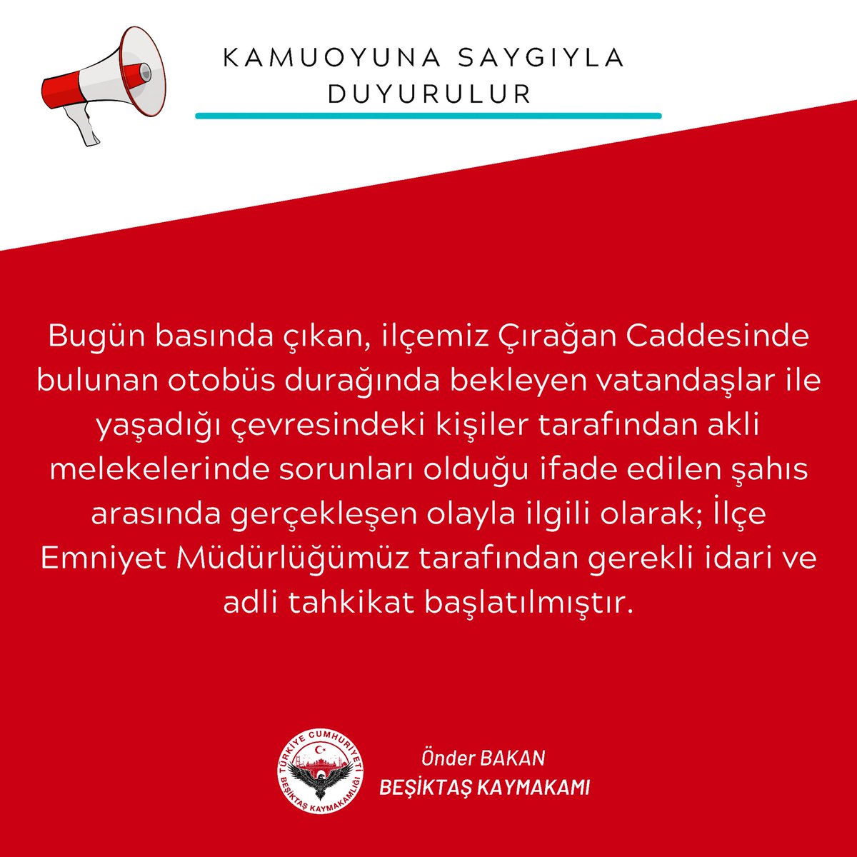 tcbesiktas_'s tweet photo. Basında çıkan haberler hakkında kamuoyuna saygıyla duyurulur. @TC_icisleri @TC_istanbul @yenisafak #Beşiktaş @OnderBakan https://t.co/UMUTLi7Yh5
