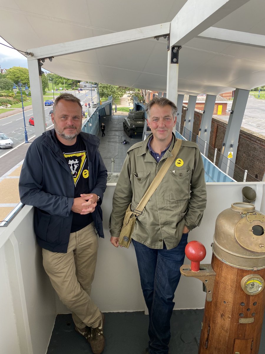 Final stop of the day on the We Have Ways Portsmouth tour. We’re on #LCT7074 with ⁦@SeaSpitfires⁩ and it’s fabulous. ⁦@almurray⁩ and ⁦@James1940⁩