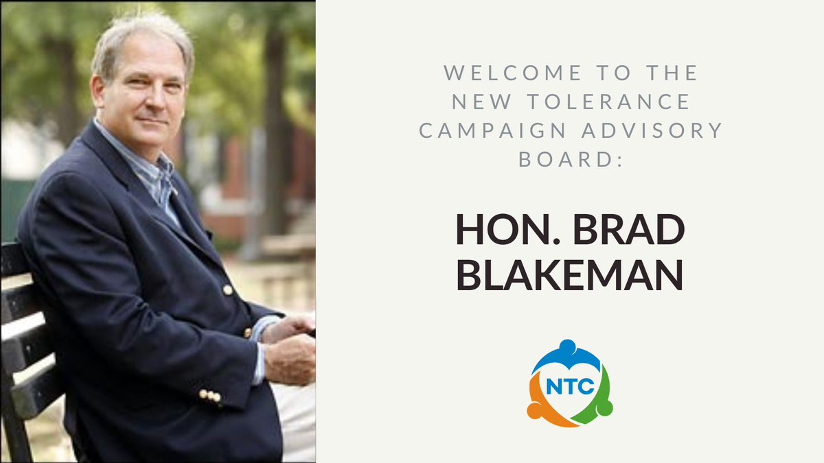 We’re proud to welcome former Georgetown professor and former member of George W. Bush's senior White House staff @BlakemanB to the New Tolerance Campaign Advisory Board!