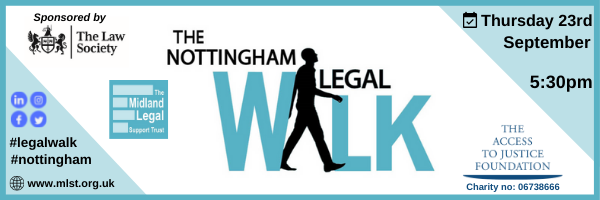 **SAVE THE DATE** The #Nottingham #LegalWalk is back! We welcome you to walk with us on 23.09.21 at 5.30pm. A huge thank you to <a href="/NLS_NTU/">Nottingham Law School</a> <a href="/ESgloballaw/">Eversheds Sutherland</a> <a href="/StoweFamilyLaw/">Stowe Family Law LLP</a> and <a href="/FLGLtd/">Family Law Group</a> #Peterborough office for being the first to sign up. Register your team here bit.ly/NottsLW21