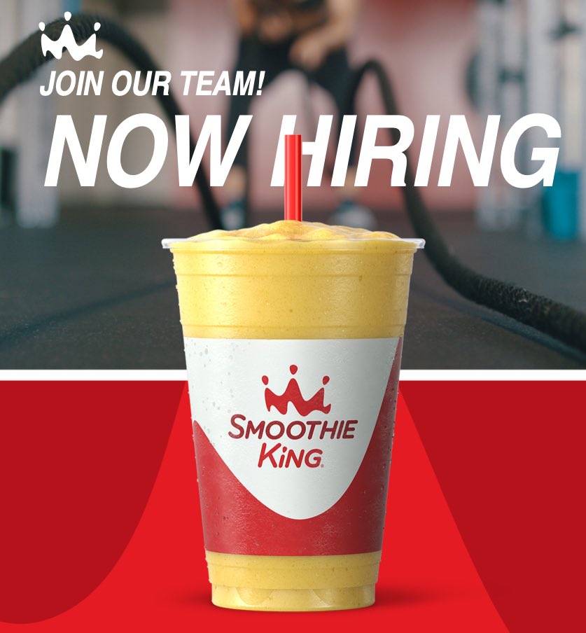 SmoothieKingKC's tweet photo. We believe in a healthy and active lifestyle. We offer a clean environment - NO grease, NO heat. Join our team and be an integral part of every guest’s health and fitness journey. Apply in store or at https://t.co/bTskm4pr6c! https://t.co/vbAzCBYIUx