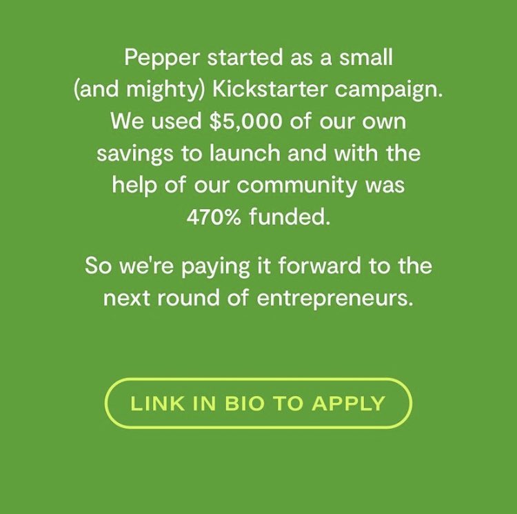 Our second annual $5K Startup Grant for Black Women is now open for applications! Apply by August 6: wearpepper.com/pages/grant