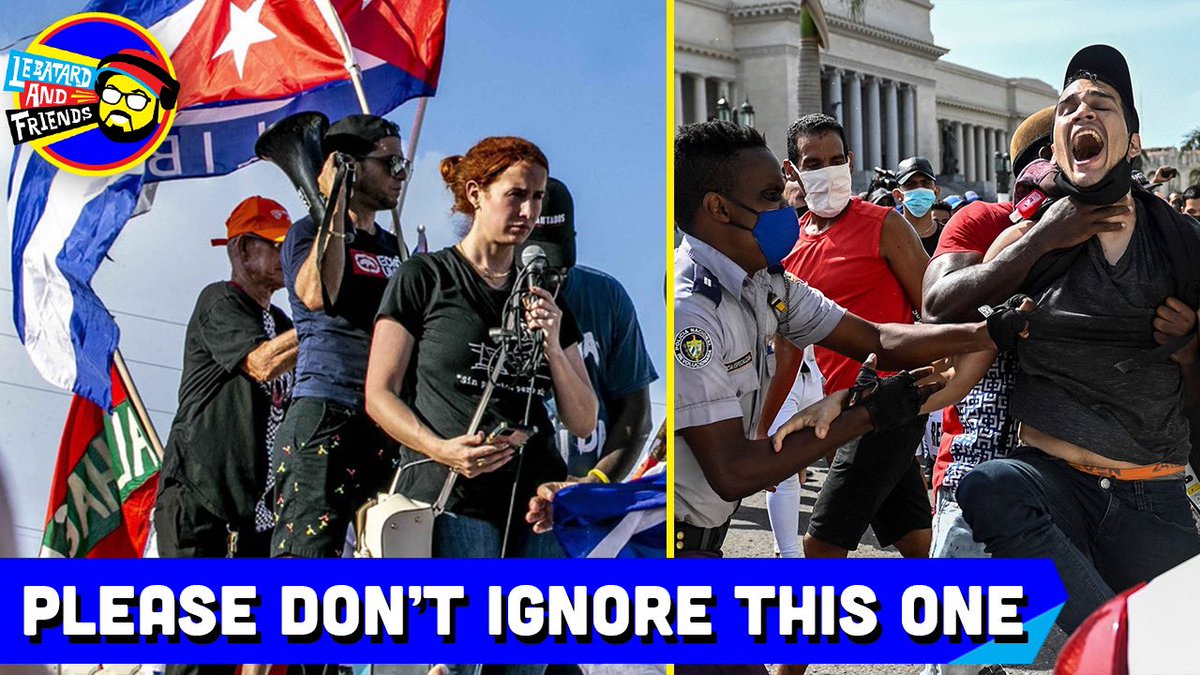 LeBatardShow's tweet image. “I never thought I’d see this in my lifetime” - Dan on the Protests Happening in Cuba. Full segment now available.
➡️ youtu.be/nPPGpKdjMX4
➡️ YouTube.com/LebatardAndFri…