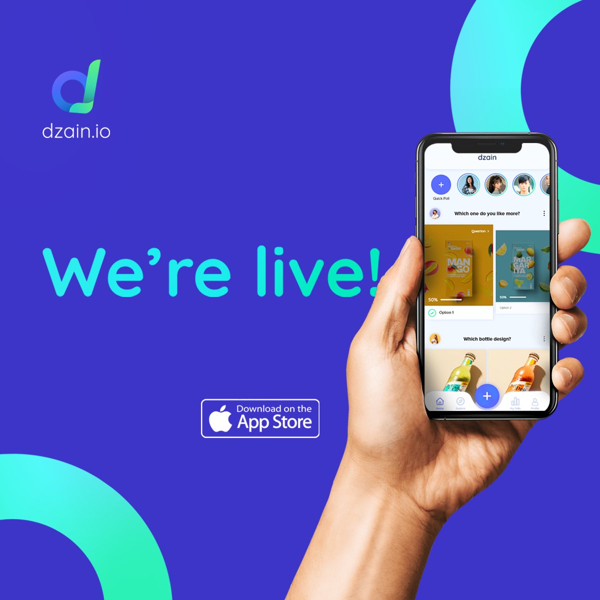 dzain_io's tweet photo. We're in App Store!
iOS users, you now have exclusive access to dzain! 
🔸 Create cool polls and solve your dilemmas
🔹 Vote! Be active and get the best badges. 
Install dzain here: https://t.co/RTluVUwGuo
#marketing #design #dzain #mobileapps #iosapps #mobilepollingapp #polling https://t.co/sW3CT24zUO