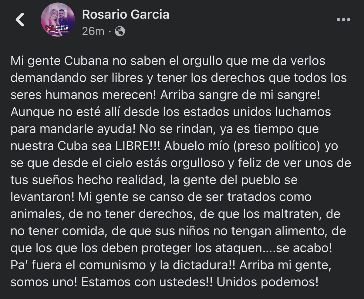___roseyyy___'s tweet photo. Mr. President @JoeBiden @POTUS we need intervention! @WhiteHouse @VP #SOSCuba #unidos https://t.co/AjFFV54A5m