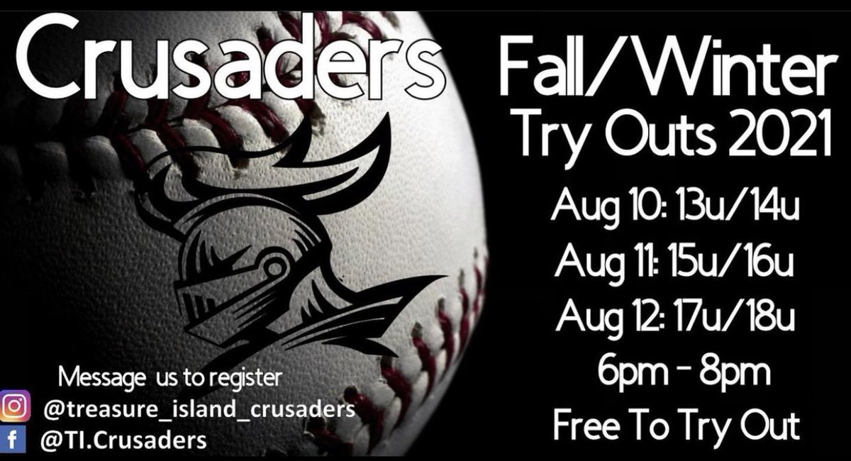 Don’t miss out on this amazing opportunity! Crusaders baseball is putting together a great slate of events this Fall and Winter that STILL allow you to play with your HS fall team! Join the movement today! #TIC #CrusadersBaseball