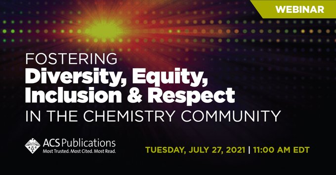cheminclusion's tweet photo. In partnership with #ACSCINF, join @RajMukhop, @ShainaLange & @KiyomiD in a webinar (July 27th, 2021) for librarians on fostering diversity, equity, inclusion, and respect (#DEIR) in the chemistry community. @ACS4Libraries Register for free: https://t.co/DWW3ryFKXG https://t.co/c9DjxNk2tJ