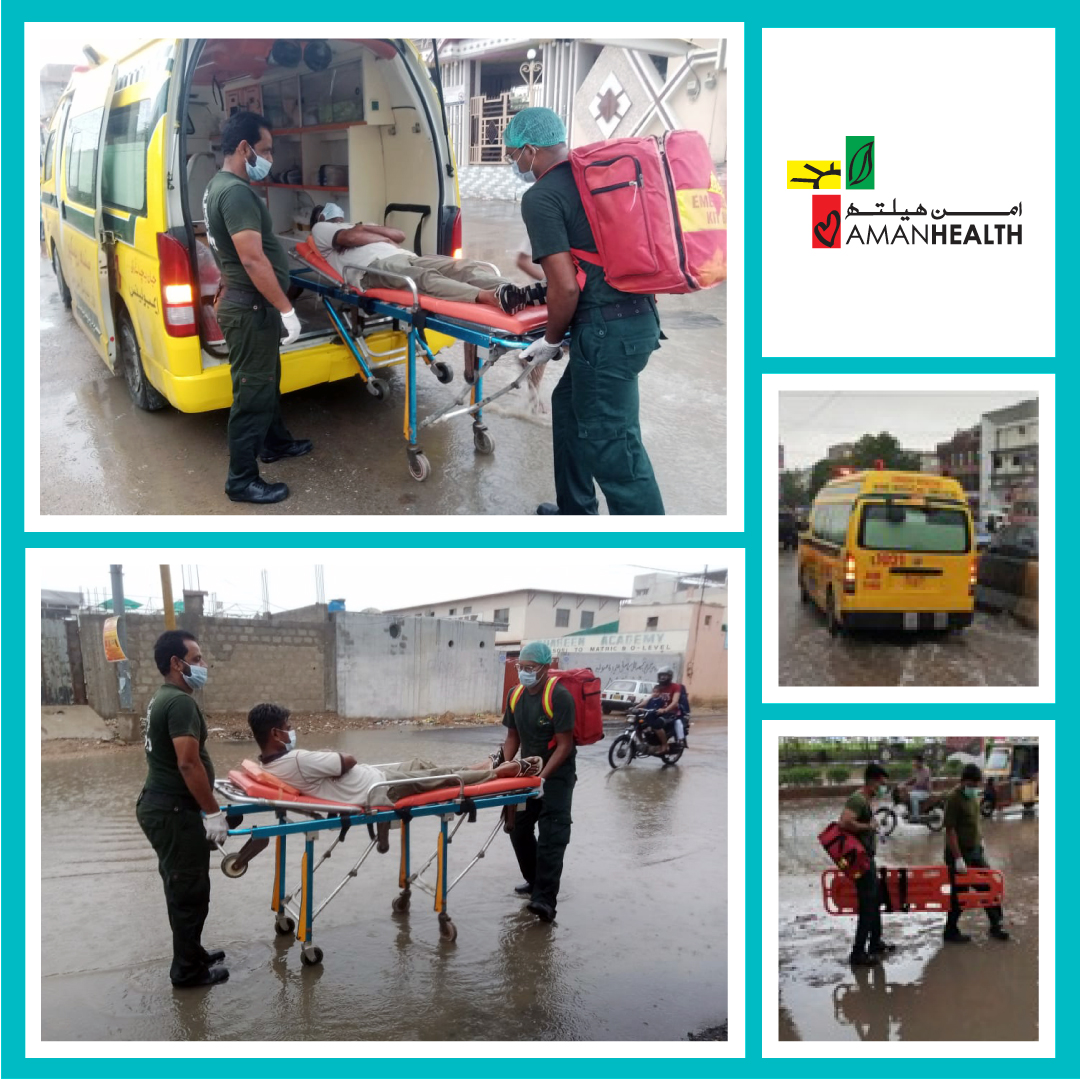 siehspk's tweet photo. A shoutout to the unsung heroes behind the wheels:
Our #SRMS staff, saving lives despite heavy rain in Karachi today.
#Monsoon2021 #KarachiRain #AmanHealth https://t.co/rXY2HrCjtf