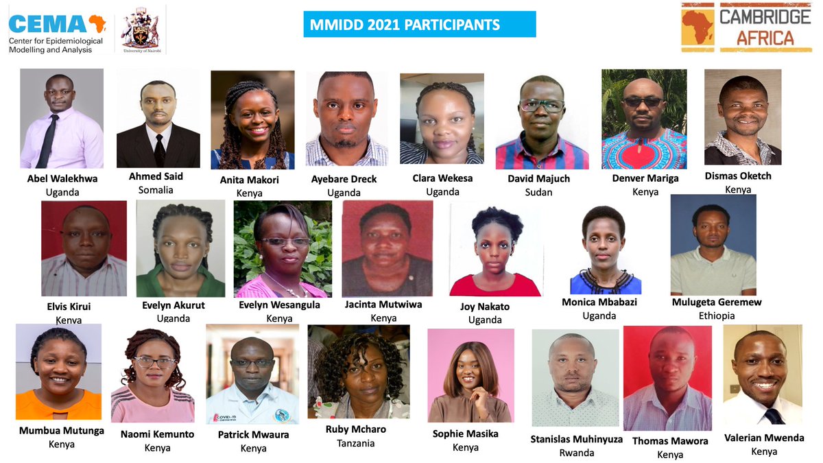 CEMA_Africa's tweet image. #mathspartyafrica is now on!  2-week short-course (12th-23rd July) Mathematical Modelling for Infectious Disease Dynamics #mmidd for participants from East Africa @uonbi @CambridgeAfrica @CambridgeDDU @monkeymyshkin