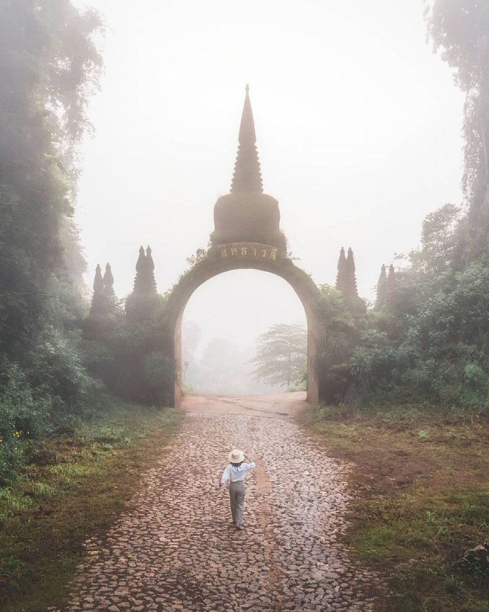 WTravelMagazine's tweet photo. The entrance to Khao Na Nai Luang Dharma Park in the lush #Phanom district of #SuratThani. During the cooler months, you can see the morning fog roll over the nearby farms. 📸 @hasinghaa #Thailand Reposted from @tourismthailand https://t.co/CxlWM1w1jY