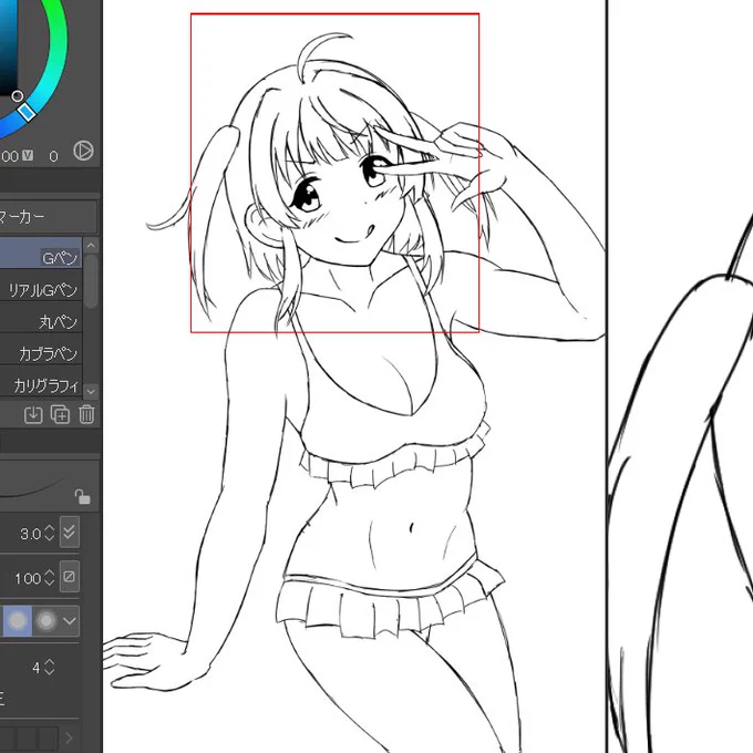 この時期、描くなら水着だよな～!! 