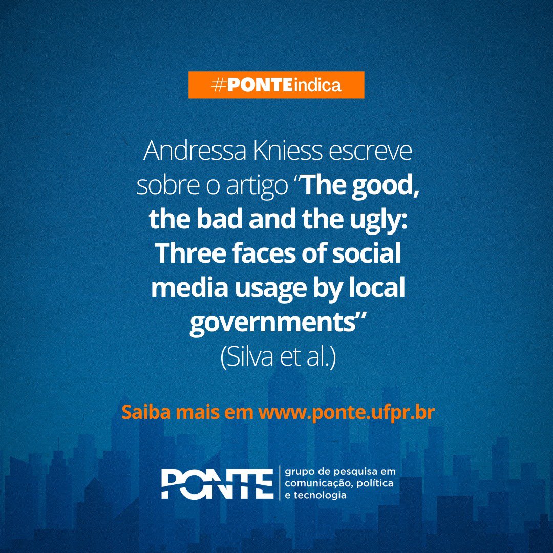 globalmediaUI's tweet photo. #comunicação #política #municípios Por que governos locais utilizam as redes sociais digitais? Este é o questionamento que norteia o texto de Andressa Kniess, no qual a doutoranda debate pesquisa de Silva et al. https://t.co/la1LDwZ35o
