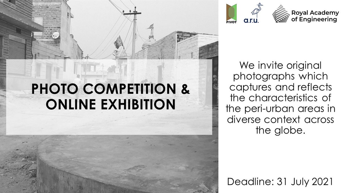 PIVOT SM (@smpivot) on Twitter photo 📢 Calling photographers!
Peri-urban Narratives photo competition is now open 📸
Submit photos relating to everyday life at peripheral geographies or challenges faced by the communities residing in these territories
Learn more at: pivotfrontiers.com/photo-competit…
<a href="/lpriyagr/">Lakshmi Priya Rajendran</a> <a href="/angliafunding/">Anglia Ruskin Research Funding</a> 📢 Calling photographers!
Peri-urban Narratives photo competition is now open 📸
Submit photos relating to everyday life at peripheral geographies or challenges faced by the communities residing in these territories
Learn more at: pivotfrontiers.com/photo-competit…
<a href="/lpriyagr/">Lakshmi Priya Rajendran</a> <a href="/angliafunding/">Anglia Ruskin Research Funding</a>
