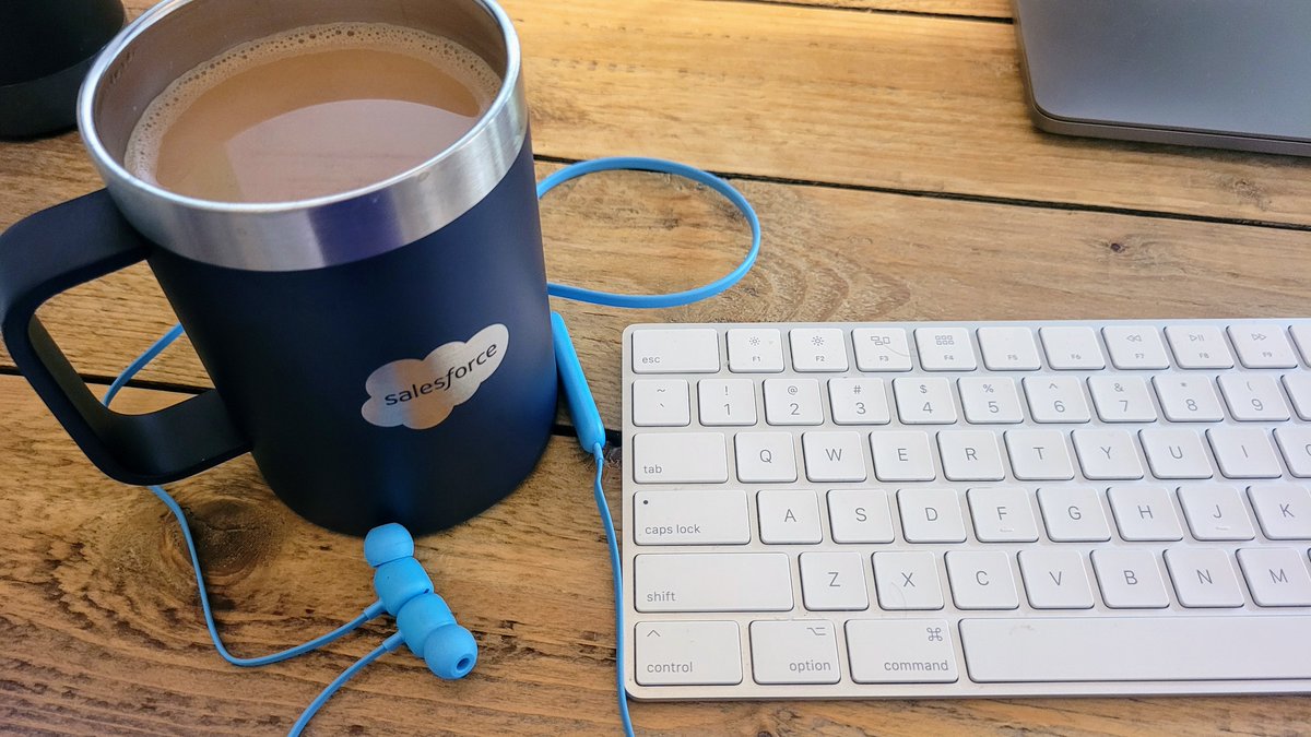 robwalte's tweet photo. Starting my Monday off right with mug and headset from 
@justguilda
 and 
@salesforce
! Next up: Checking out what I missed at Connections 2021 on demand at https://t.co/5FHQTyOCZg #marketingchampions https://t.co/eAN2JjdD3A