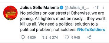 goolammv's tweet photo. EFF supporters are having none of it from the crazy Julius Malema. Never seen so many EFF supporters stand  up to the VBS looter Julius Malema before. #ShutdownSA #ZumaUnrest https://t.co/JDpUufdMf4