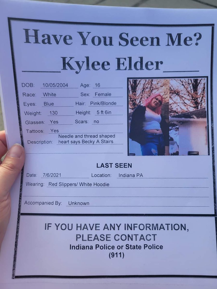 ♡ уσυ αιη’т ωσятн тнє ωнιѕкєу 🥃 (@lilmissmae1288) on Twitter photo This is my 16 year old daughter. She's been missing since Tuesday evening. Her name is Kylee. Please spread this around as much as you can ❤️ we lover her & miss her & want her back.
<a href="/DonnieWahlberg/">Donnie Wahlberg</a> <a href="/reynoldsgareth/">Gareth Reynolds</a> <a href="/coleswindell/">Cole Swindell</a> <a href="/JulieCourtTV/">Julie Grant</a> <a href="/joeymcintyre/">Joey McIntyre</a> PLEASE HELP US 😭 This is my 16 year old daughter. She's been missing since Tuesday evening. Her name is Kylee. Please spread this around as much as you can ❤️ we lover her & miss her & want her back.
<a href="/DonnieWahlberg/">Donnie Wahlberg</a> <a href="/reynoldsgareth/">Gareth Reynolds</a> <a href="/coleswindell/">Cole Swindell</a> <a href="/JulieCourtTV/">Julie Grant</a> <a href="/joeymcintyre/">Joey McIntyre</a> PLEASE HELP US 😭