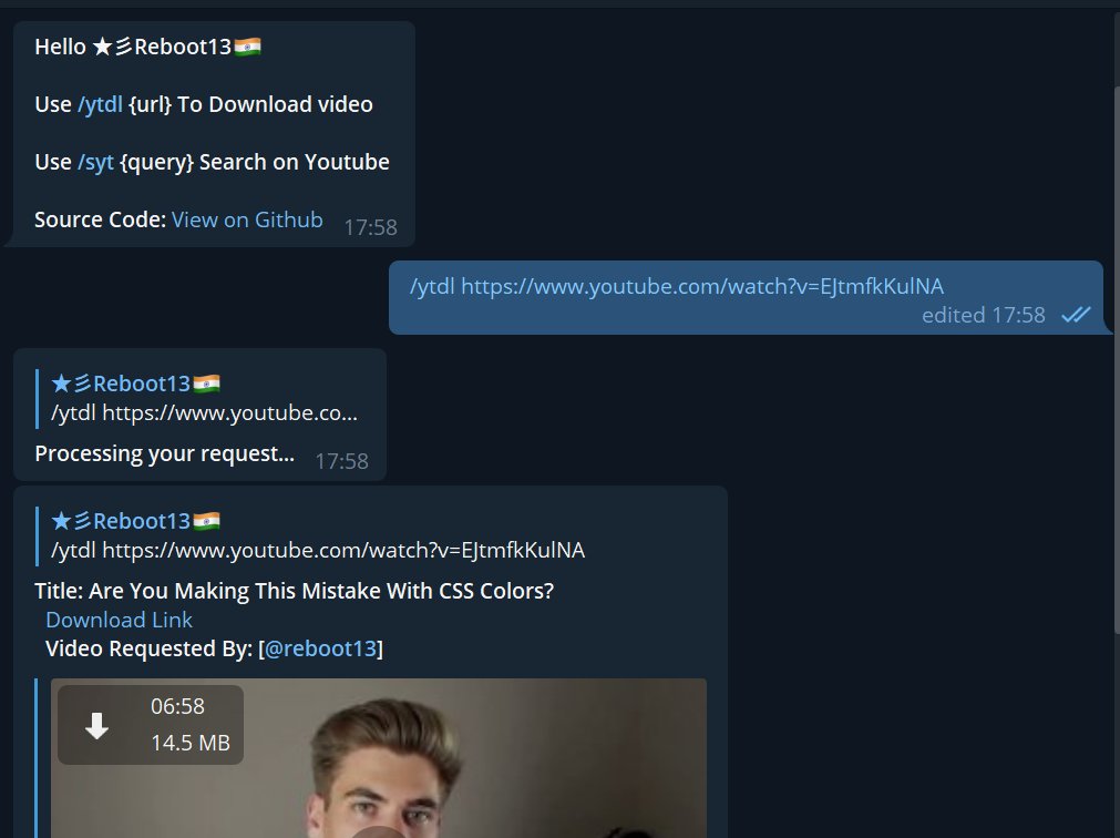 Youtube downloader telegram bot