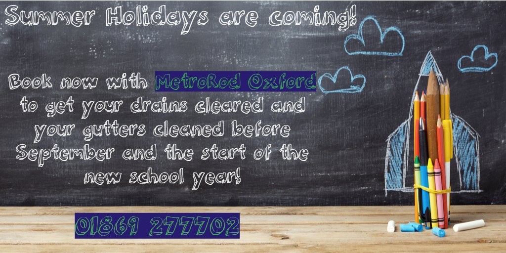 It's been a bumpy couple of years for schools, what with lockdowns and bubbles and more. We want to help you be ready for anything come September: so book a drain and/or gutter clear and maintenance appointment with us today! 

#MetroRod #drains #cleargutters #summerholidays2021