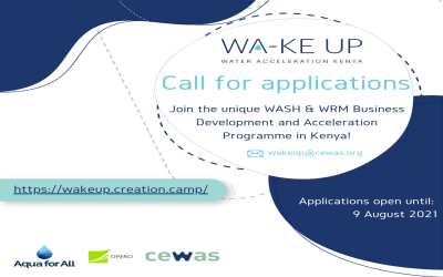 Apply now for #WAKEUP, the #WASH and #WRM Business Development and Acceleration Programme #Kenya, to scale up and become #investmentready
wakeup.creation.camp 

#WAKEUP #MakingWaterCount #AquaforAll #OPERO #cewas #water #sanitation #hygiene #waterresourcemanagement