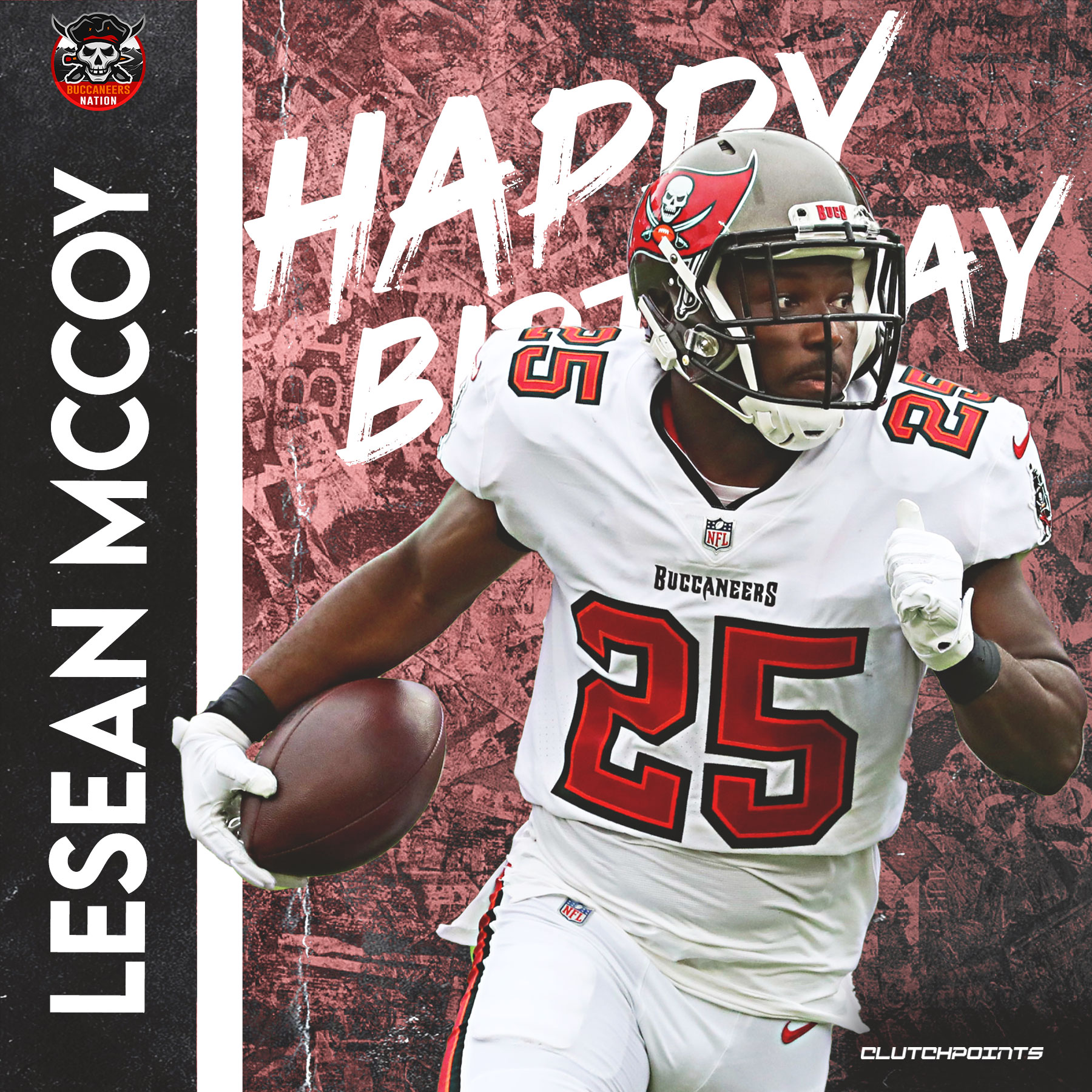 Join Buccaneers Nation in wishing 2x SuperBowl Champion, LeSean McCoy, a happy 33rd birthday!  