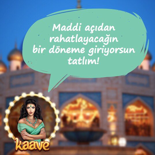 Maddi açıdan rahatlayacağın bir döneme giriyorsun tatlım! 
#kaave #kaavefali #falcıbacı #falcibaci #isabel #jasmine #melekabla #lalezar #lorenzo #barones #zaliha #türkkahvesi #turkkahvesi #kahve #kahvezamanı #kahvezamani #kahvekeyfi #keyif #kahveseverler #gunaydin #günaydın