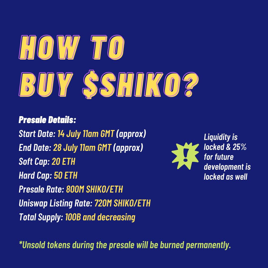 officialshiko1's tweet photo. Presale happening on 14 July 11am GMT on unicrypt. Get ready. https://t.co/BkuRqFNfwP