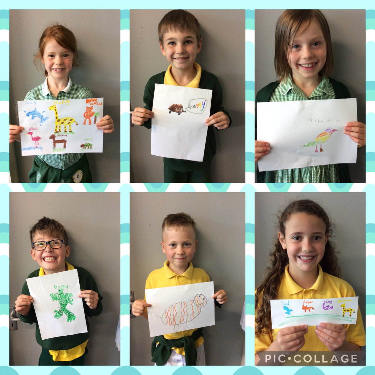 StMarysRCSch's tweet photo. Dosbarth Tri drawing their colour animals. Each one representing their feelings. #SMRY3 @EAS_Equity #CompassionateAndLoving https://t.co/U7zyRBn4vt