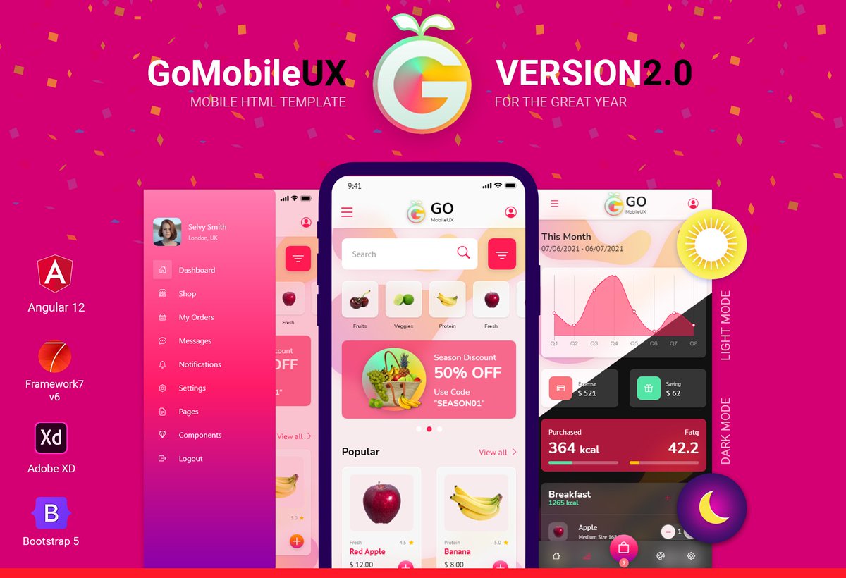 Admiinuiux's tweet photo. https://t.co/M2HsDyqSby
GoMobileUX v2.0 Mobile HTML template Bootstrap 5.x Angular 12, Framework 7 v6 #webtemplate #webdesign #html #uidesign #ui #framework7 #uxdesign #websitetemplate #mobileapp #design #love #mobiletemplate #bootstrap5 #angular12 #uikit #mobileuikit #cordova https://t.co/A3nlazWzud