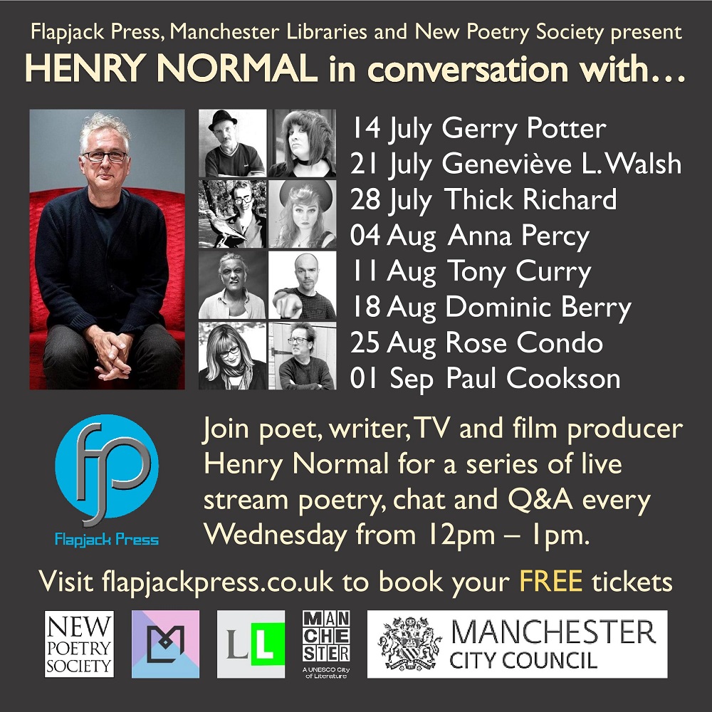 FlapjackPress (@flapjackpress) on Twitter photo Join us this Wednesday lunchtime for <a href="/HenryNormalpoet/">Henry Normal</a> in conversation with <a href="/GerryPoetry/">Gerry Potter Poetry</a>. FREE tickets from librarylive.co.uk & flapjackpress.co.uk. <a href="/FlapjackPress/">FlapjackPress</a> <a href="/MancLibraries/">Manchester Libraries</a> #NewPoetrySociety <a href="/librarylivemcr/">Library Live</a> <a href="/MCRCityofLit/">Manchester City of Literature</a> <a href="/McrLitFest/">Manchester Literature Festival | ON BLUESKY</a> <a href="/McrPoetryLib/">Manchester Poetry Library</a> <a href="/Northern_Soul_/">Northern Soul</a>🆓 Join us this Wednesday lunchtime for <a href="/HenryNormalpoet/">Henry Normal</a> in conversation with <a href="/GerryPoetry/">Gerry Potter Poetry</a>. FREE tickets from librarylive.co.uk & flapjackpress.co.uk. <a href="/FlapjackPress/">FlapjackPress</a> <a href="/MancLibraries/">Manchester Libraries</a> #NewPoetrySociety <a href="/librarylivemcr/">Library Live</a> <a href="/MCRCityofLit/">Manchester City of Literature</a> <a href="/McrLitFest/">Manchester Literature Festival | ON BLUESKY</a> <a href="/McrPoetryLib/">Manchester Poetry Library</a> <a href="/Northern_Soul_/">Northern Soul</a>🆓