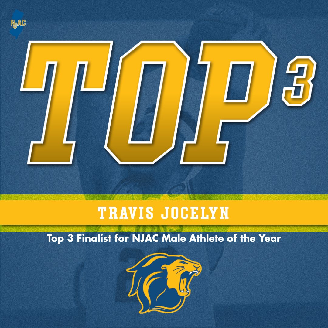 tcnjlions's tweet photo. Travis Jocelyn of @TCNJMBB has been named a Top 3 finalist for @NJACSports Male Athlete of the Year! Tune in July 15 to see who is announced as the winner! #TCNJ #LionPride https://t.co/tcVgqiGcNN