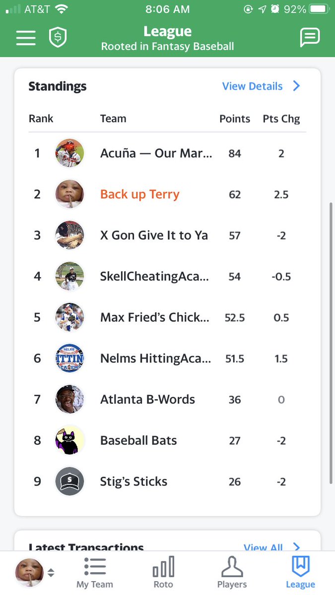 RootedinF's tweet photo. Updated Standings: https://t.co/42tDlLW5VR