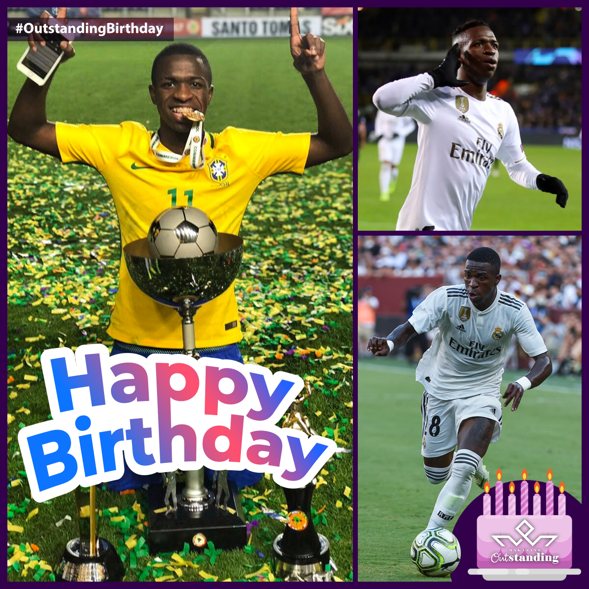 Outstandingmx's tweet photo. 🥳 ¡Feliz cumpleaños, Vinícius Júnior! 🥳
Futbolista brasileño que juega como delantero en el Real Madrid.
#OutstandingBirthday #Outstanding #OutstandingPlayer #ViníciusJúnior #RealMadrid #HappyBirthday #Birthday #FelizCumpleaños #Brasil https://t.co/i84kwY5kTm