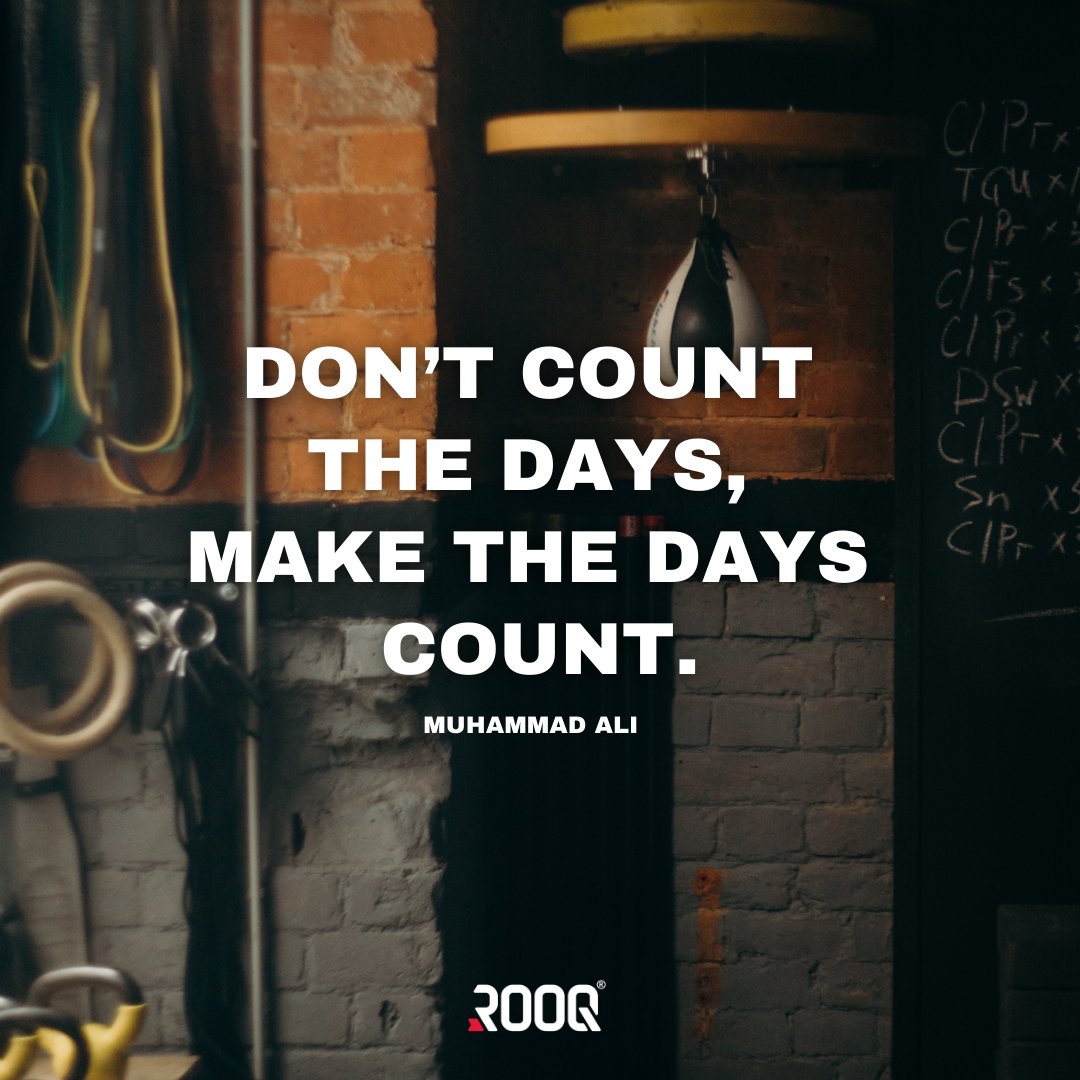 A small reminder to stop counting the days until this or that happens, or until this or that gets done, and instead start focusing on making each day count as it is happening. 💪

Share if you agree 🔥

#mondaymotivation #inspiration #inspo #motivation #mindset #boxing #ROOQ