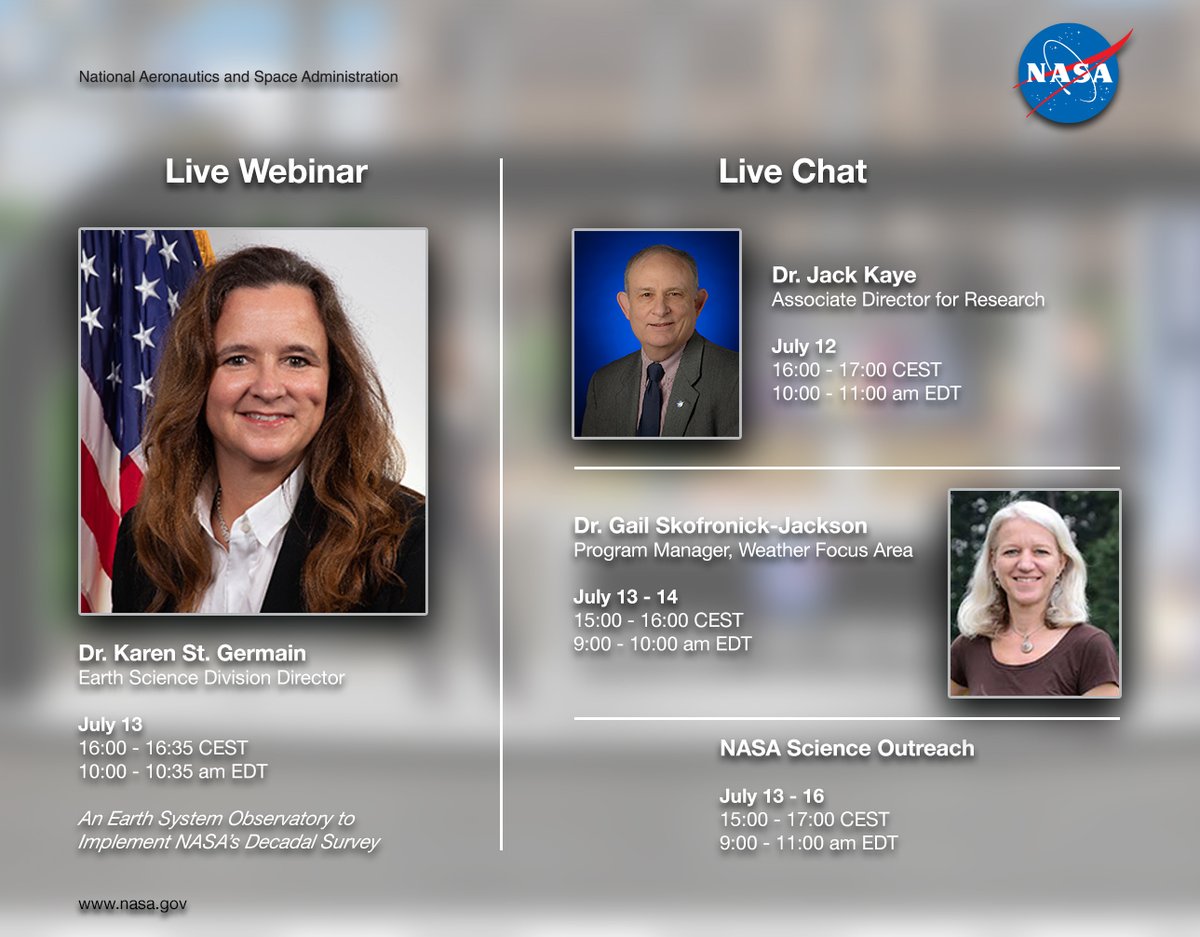 Planning to attend IGARSS 2021? Be sure to visit the <a href="/NASA/">NASA</a> Science Exhibit! Come see Earth Science Division Director Dr. Karen St. Germain give a live webinar and bring your questions to live chat with NASA Scientists. igarss2021.com #IGARSS2021