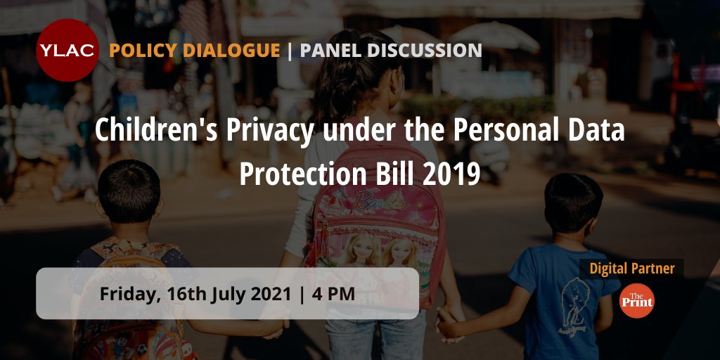 ThePrintIndia's tweet photo. The Personal Data Protection Bill requires parental consent to process personal data of anyone below 18 yrs. @ylacofficial seeks to engage with experts to understand different views on this, on ThePrint’s YouTube channel on 16 July, 4pm  #AgeGating 

ThePrint ValueAd initiative https://t.co/Ofp5zeI7aD