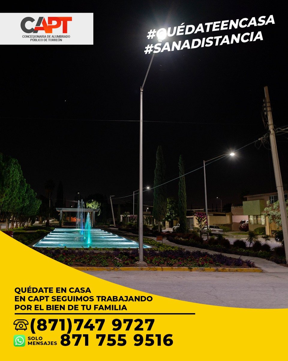 Estimados ciudadanos, es un gusto atenderlos. Por tal motivo ponemos a tu disposición nuestros canales de atención Tel: (871) 747 9727 / WhatsApp: 871 755 9516 #QuedateEnCasa #CAPT #SanaDistancia #Torreón #Coahuila